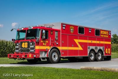 Ronks Fire Department PA Seagrave Marauder II heavy rescue unit fire truck Larry Shapiro photographer shapirophotography.net #larryshapiro
